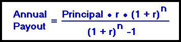 ANNUITY PAYOUT FORMULAS